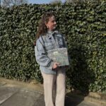 Laptophoes groen stijlvolle groene laptophoes met bloemenprint