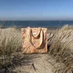 Tote bag geel prachtige kleurrijke strandtas