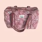 Duffle Bag Rood Roze met kleurrijke bloemenprint
