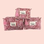 Toilettas Roze Rood met Kleurrijke Bloemenprint
