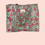 Strandtas Groen – Kleurrijke Bloemenprint Strandtas