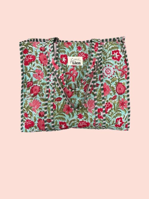 Strandtas Groen – Kleurrijke Bloemenprint Strandtas