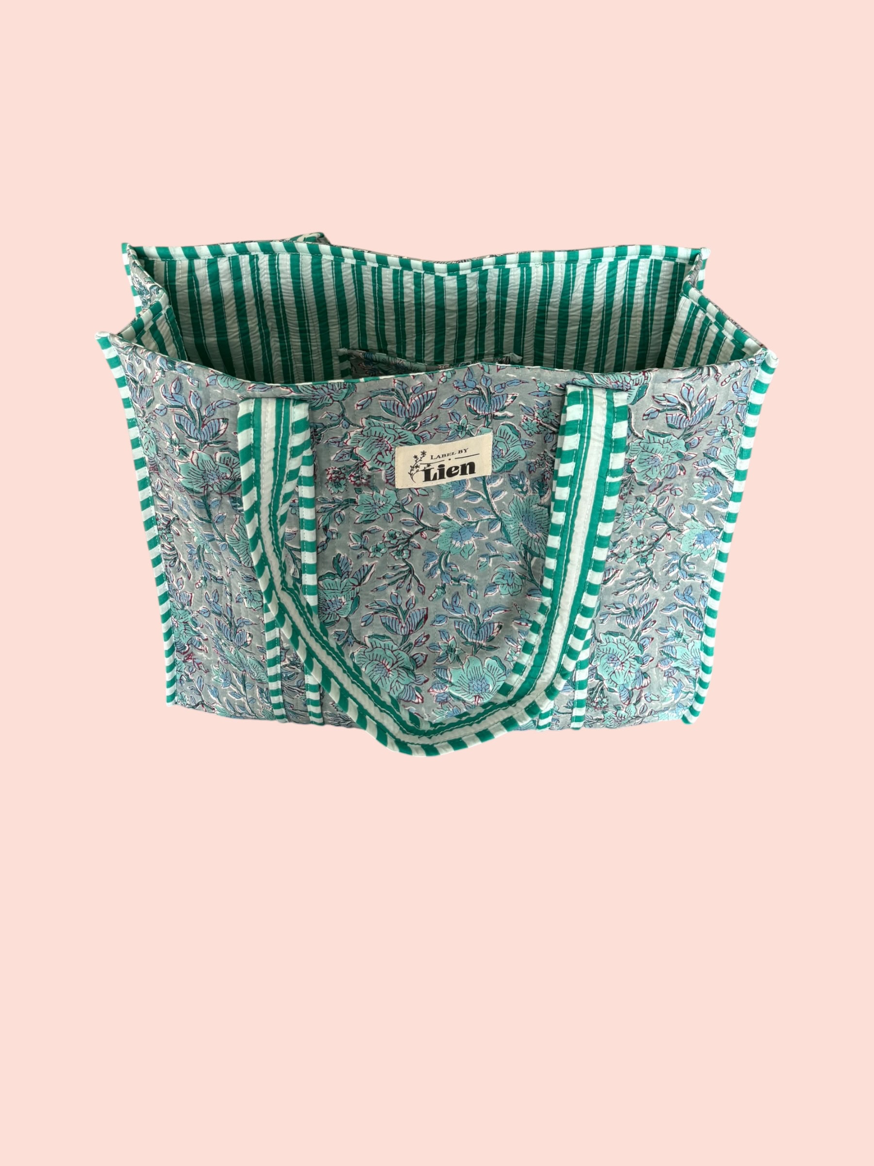 Strandtas Lichtblauw – Kleurrijke Bloemenprint Strandtas 2