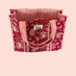 Strandtas Rood – Kleurrijke Bloemenprint Strandtas 2