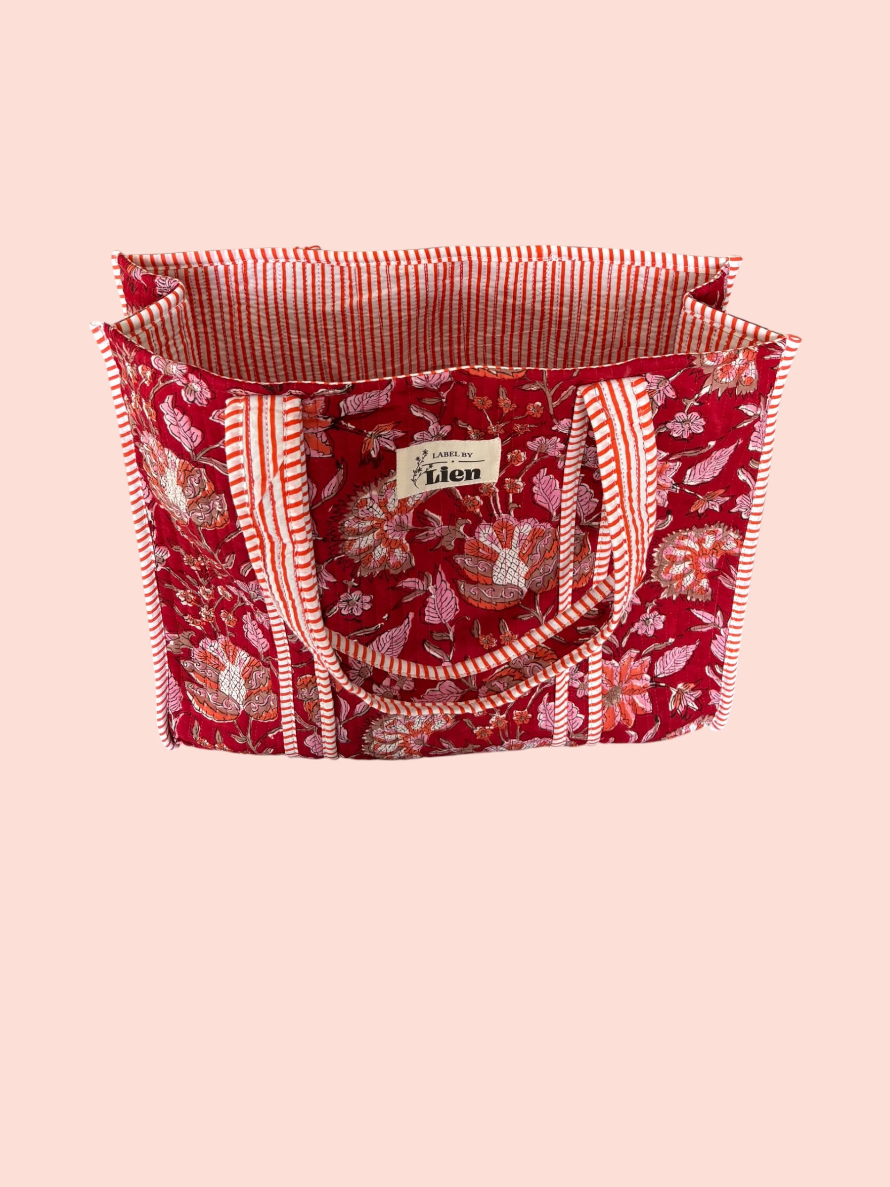Strandtas Rood – Kleurrijke Bloemenprint Strandtas 2