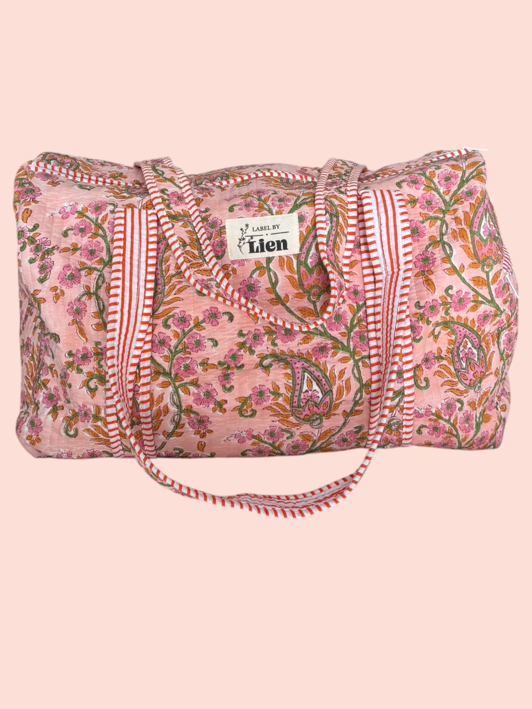 Duffle bag roze, deze kleurrijke tas is leuk voor een weekendje weg of naar het strand!