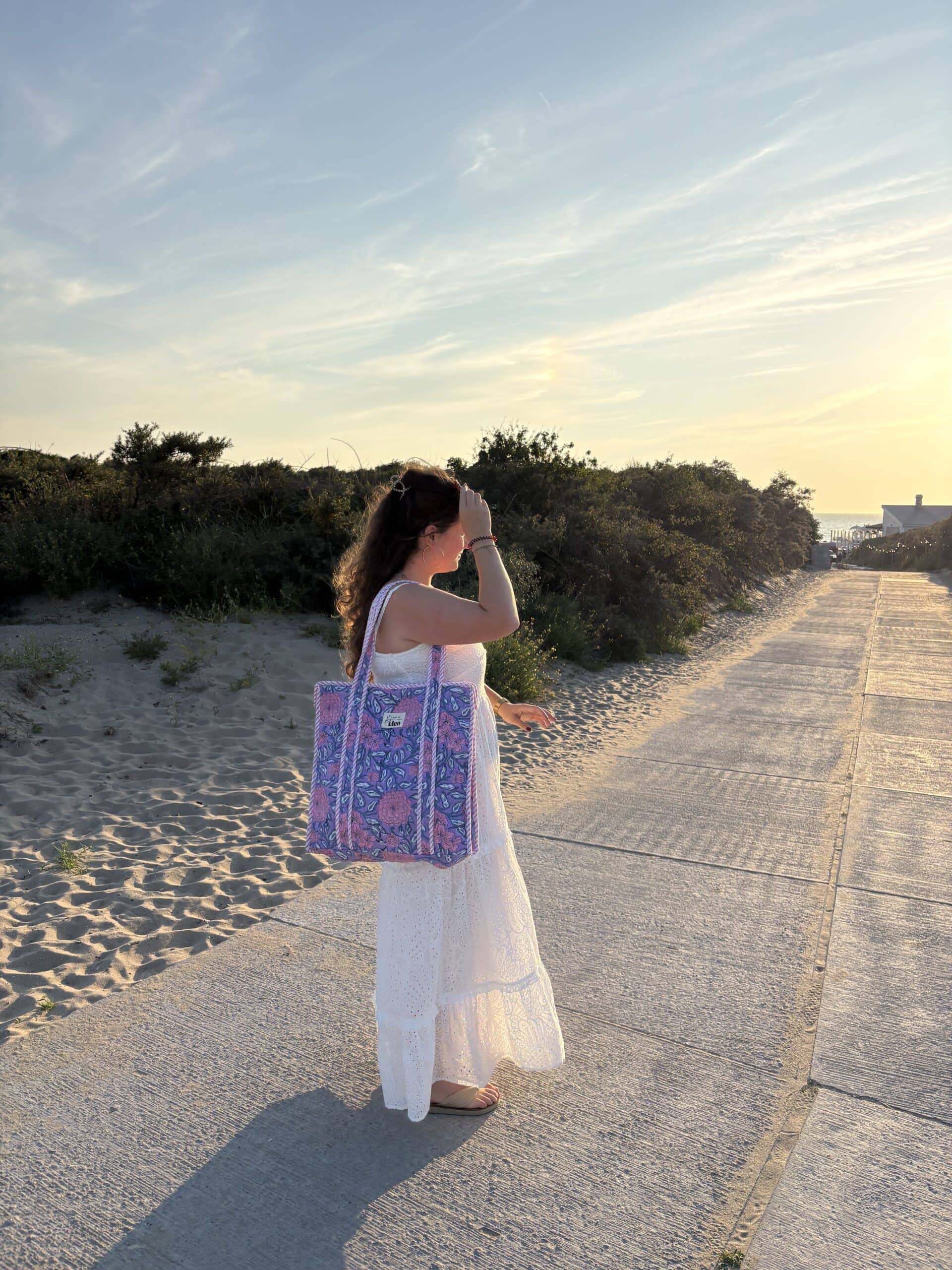 Tote bag lila. prachtige ibiza vibe strandtas Tote bag lila. prachtige ibiza vibe strandtas