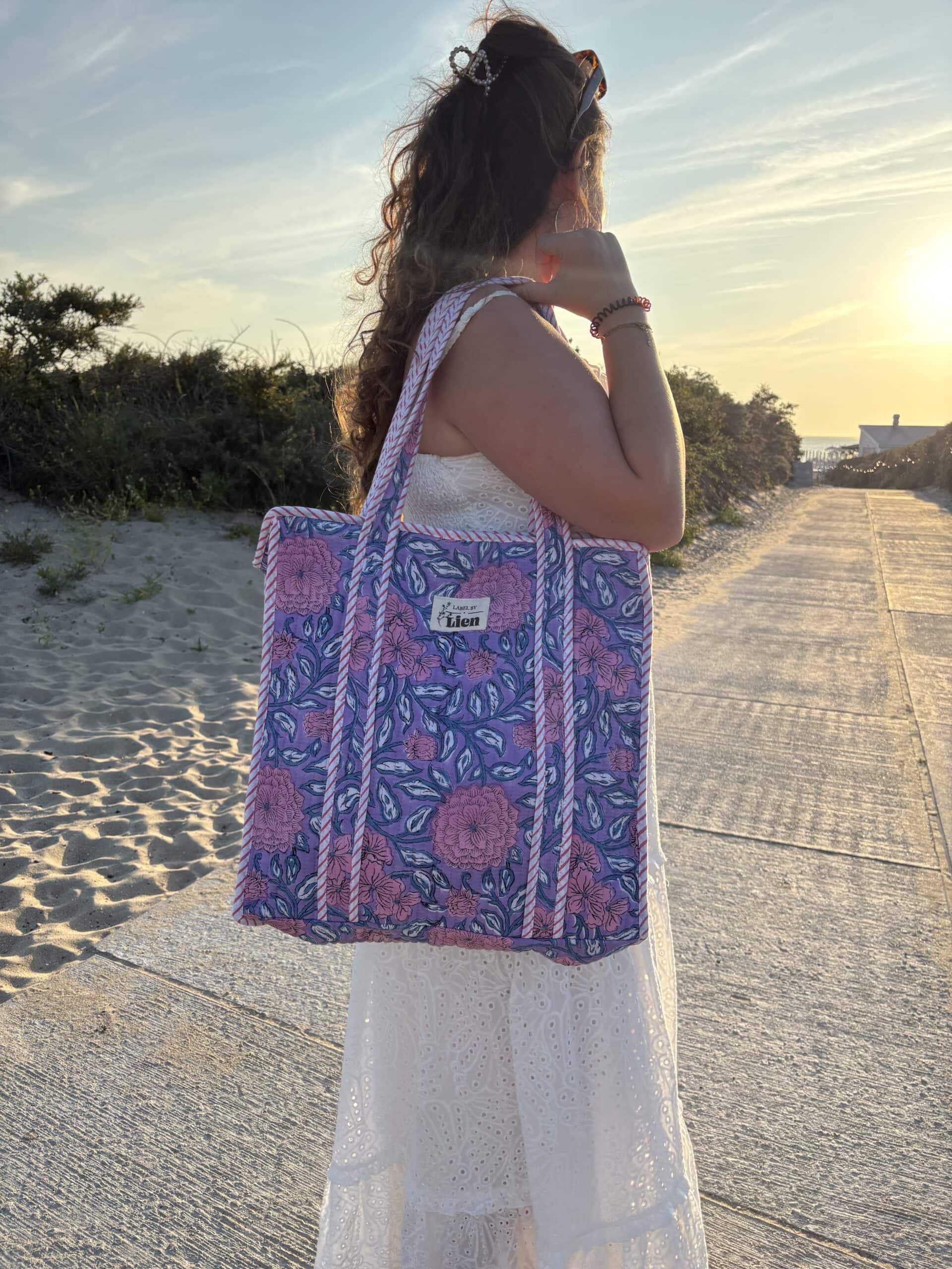 Tote bag lila. prachtige ibiza vibe strandtas 3 Tote bag lila. prachtige ibiza vibe strandtas 3