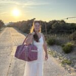 Duffle bag groen paars